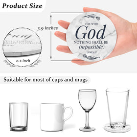 Billbotk absorbent ceramic coaster soaks up moisture quickly to protect surfaces