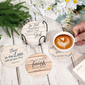 Billbotk Christian gift coasters ideal for Christmas or housewarming