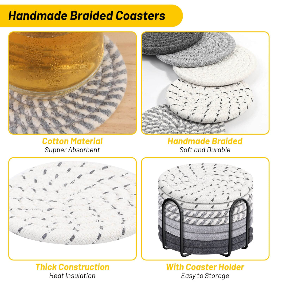 Billbotk coaster 4.3-inch diameter fits most cups.