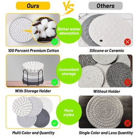 Billbotk coasters in five colors to elevate decor.