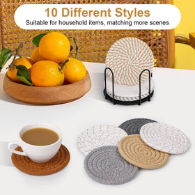 Billbotk coaster holder keeps coasters organized and ready for quick use.