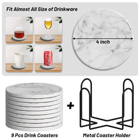 Billbotk absorbent ceramic coaster absorbs moisture quickly.