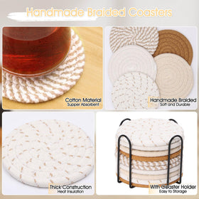 Billbotk fall farmhouse coasters with warm textures