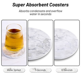 Billbotk 4-inch coaster fits most cups and glasses.