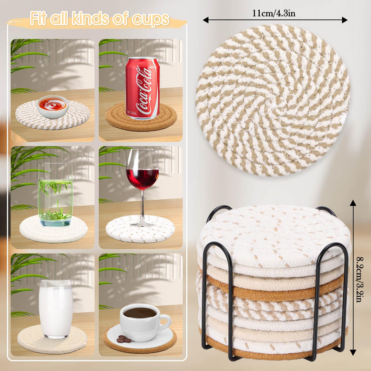 Billbotk coasters suitable for kitchen decor and tables