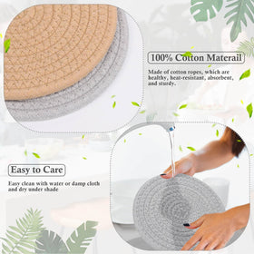 Billbotk heat-resistant pot holders guard tabletops against heat and scratches