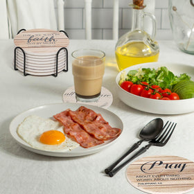 Billbotk coasters blend with farmhouse or patio decor
