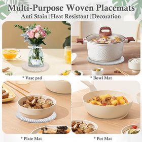 Billbotk multi-use mats double as hot pads and vase mats for decor