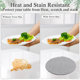 Billbotk water-absorption hot pads stay dry under plates and pans