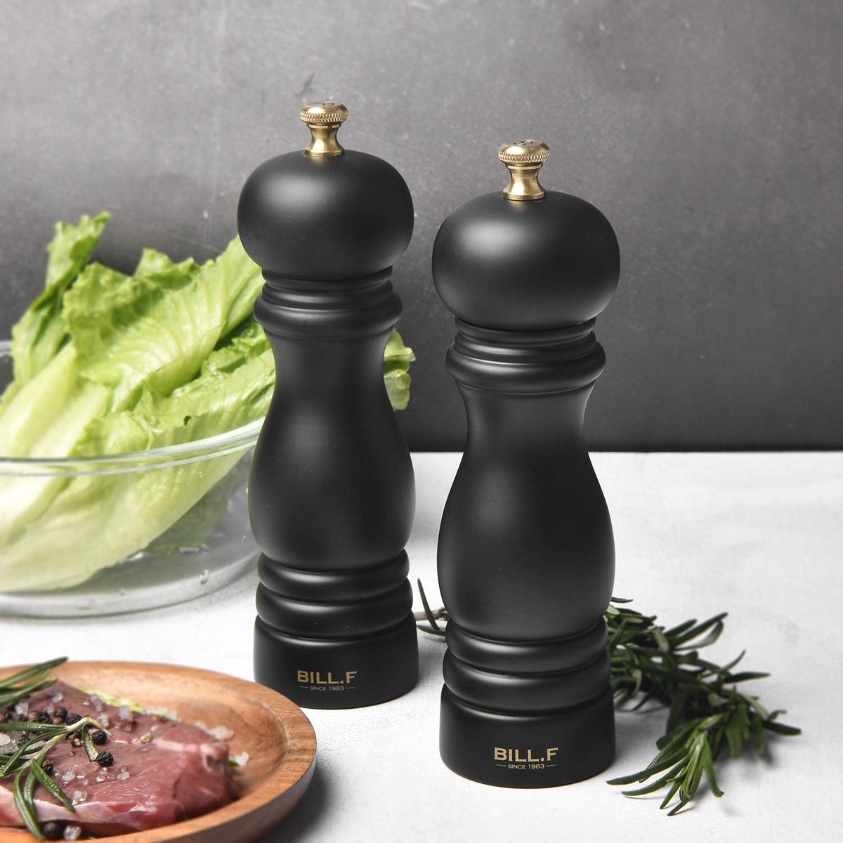 billf moisture-seal cap helps keep spices dry and fresh.