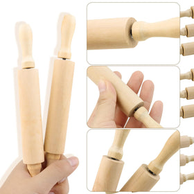 BILLIOTEAM smooth wood finish rolling pin durable for daily use.