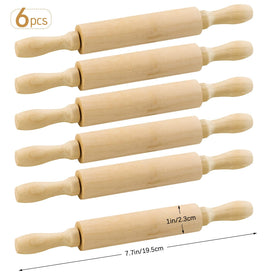 BILLIOTEAM wooden rolling pin designed for kids' hands and easy grip.
