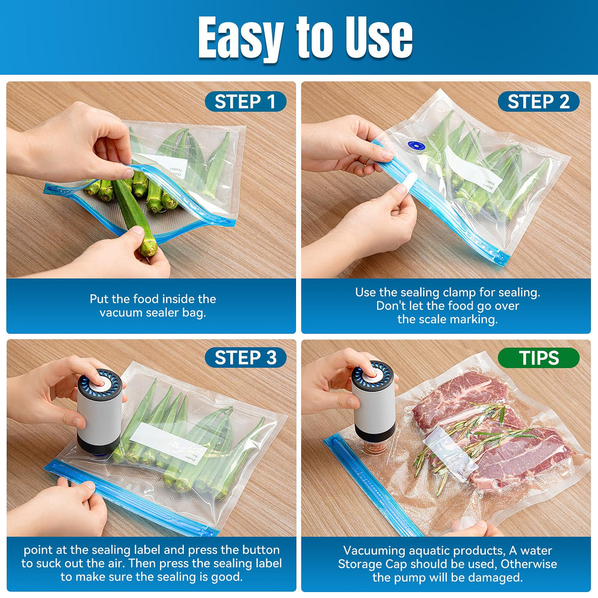 Billty accessory kit including clamps and labels for easy prep.