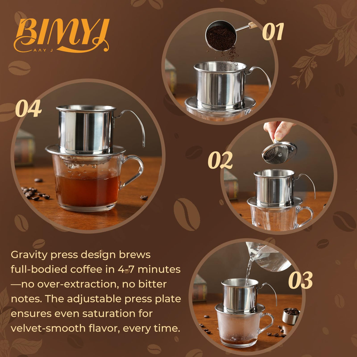 BIMYJ versatile brewing options for espresso-like or Japanese pours.
