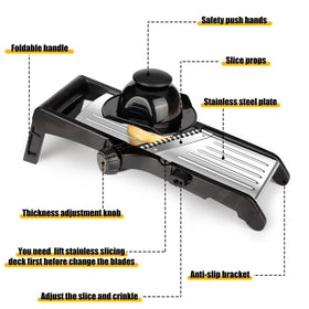 -BINGBING- mandoline food pusher aids safe, precise slicing.