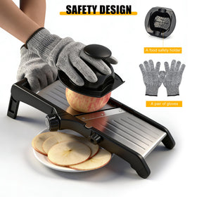 -BINGBING- mandoline gloves provide safer handling during prep.