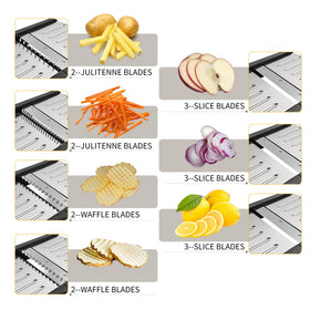 -BINGBING- mandoline slicer creates even shredded vegetables for salads or slaws.