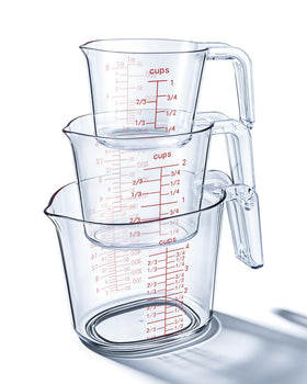 BINGBING measuring cups set overview with three sizes for precise pouring.