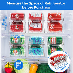 BingoHive rolling soda can organizer compatibility with 11.15oz and 12oz cans
