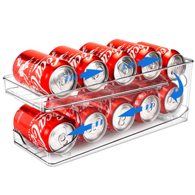 BingoHive rolling soda can organizer top view highlighting easy access and FIFO storage