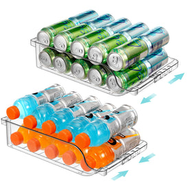 BingoHive two-pack refrigerator organizers keep shelves neat and contents visible.