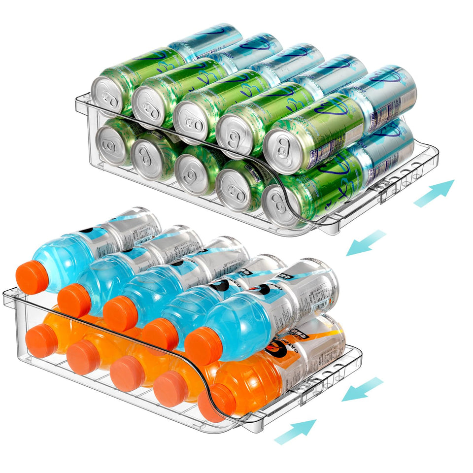 BingoHive two-pack refrigerator organizers keep shelves neat and contents visible.