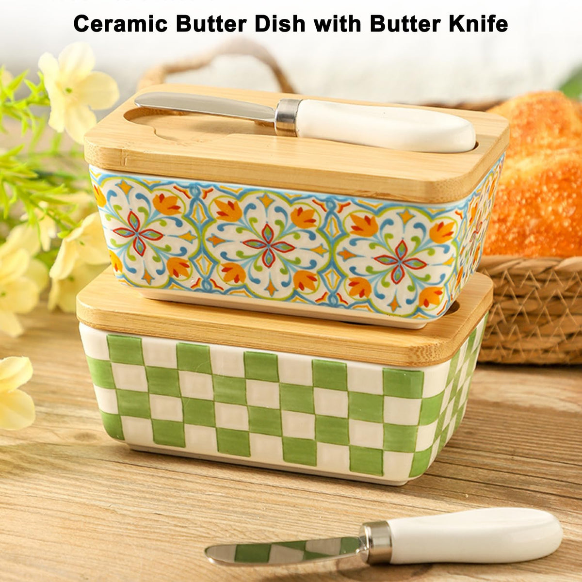 BINGWUHUOA 350ml butter container fits standard sticks and blocks