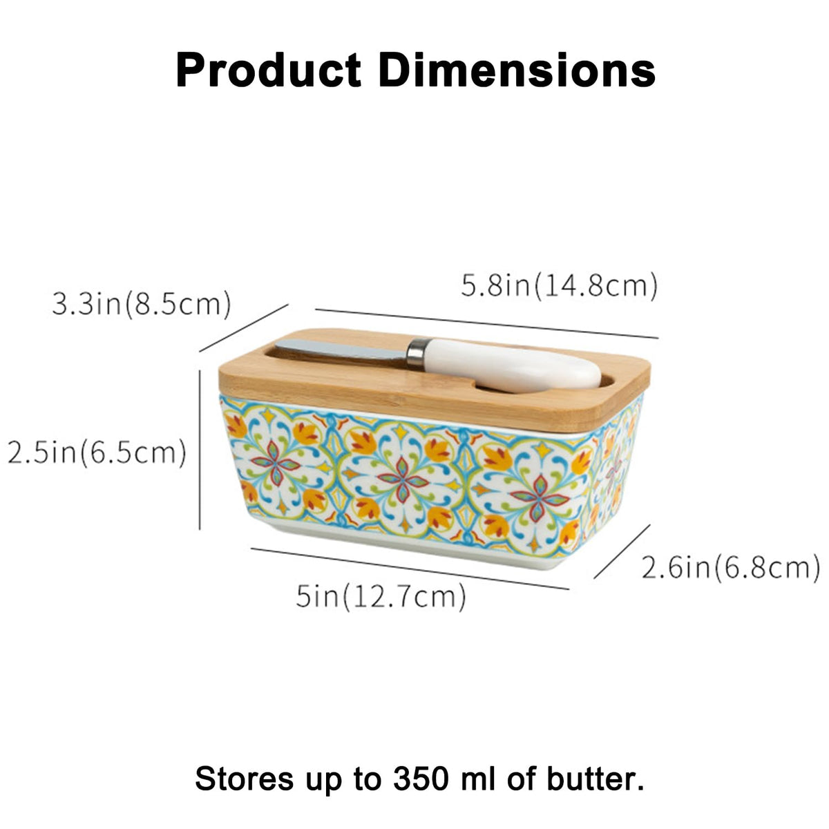 BINGWUHUOA butter knife included for easy spreading and cutting