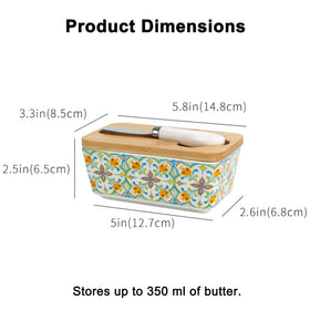 BINGWUHUOA butter knife included for easy spreading and cutting