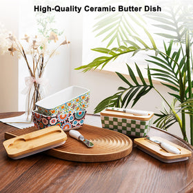 BINGWUHUOA farmhouse kitchen decor butter dish displayed stylishly
