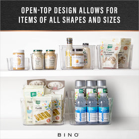 BINO clear bin in laundry room organizing detergents and tools