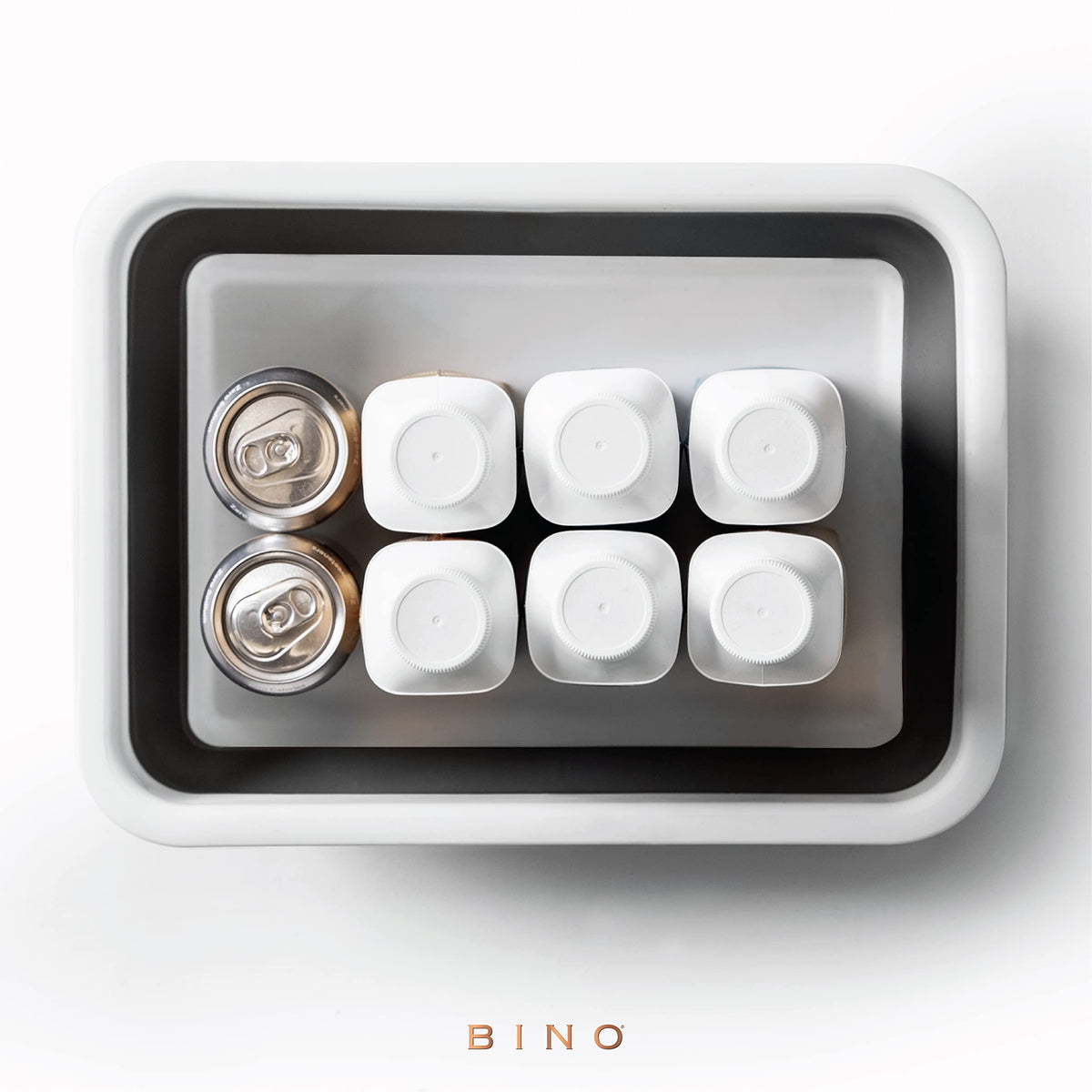 BINO collapsible wash basin expanded dimensions for washing and soaking tasks.