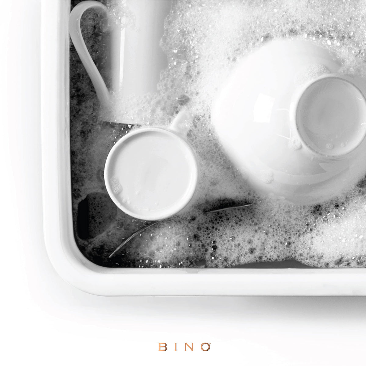 BINO collapsible wash basin storage solution keeping spaces tidy and organized.