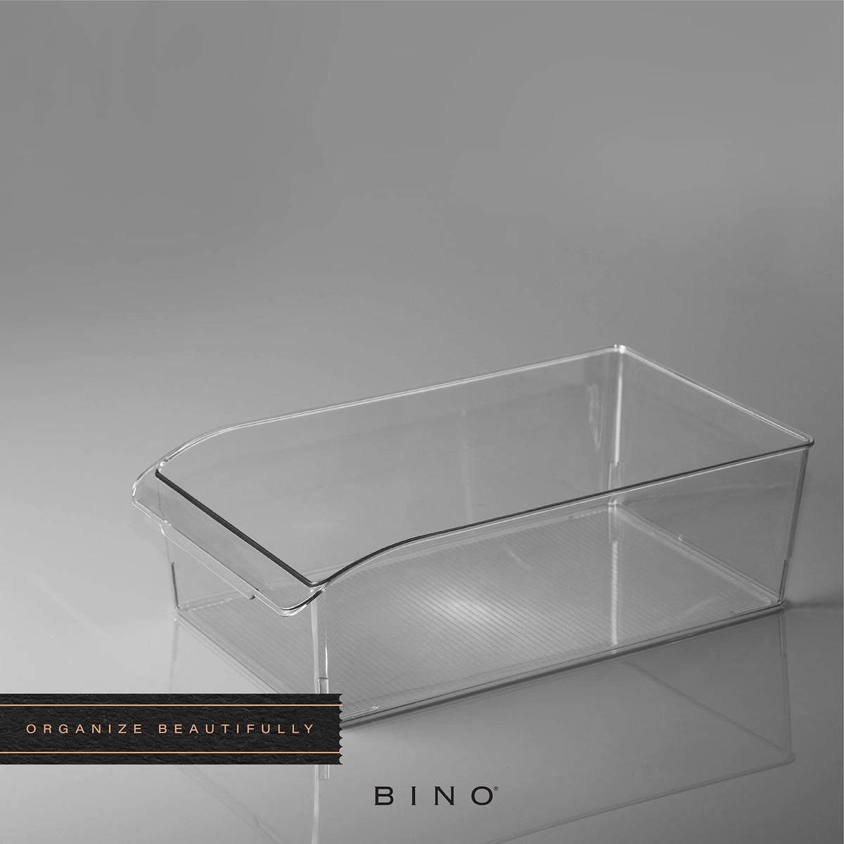 BINO Curve bin enhances bathroom storage with easy access.