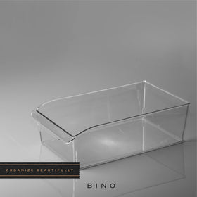 BINO Curve bin enhances bathroom storage with easy access.