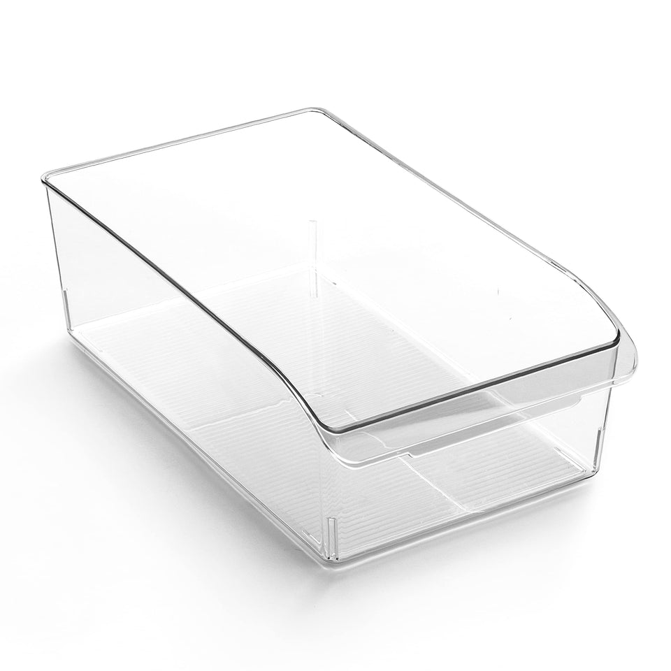 BINO Curve X-Large bin with clear front for quick pantry access.