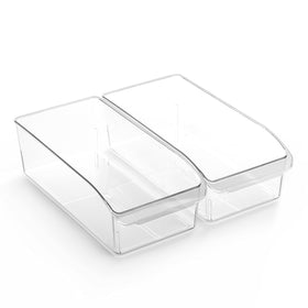 BINO Curve small bin in fridge shows clear visibility for quick access