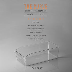 BINO Curve small bin on pantry shelf keeps snacks organized and visible
