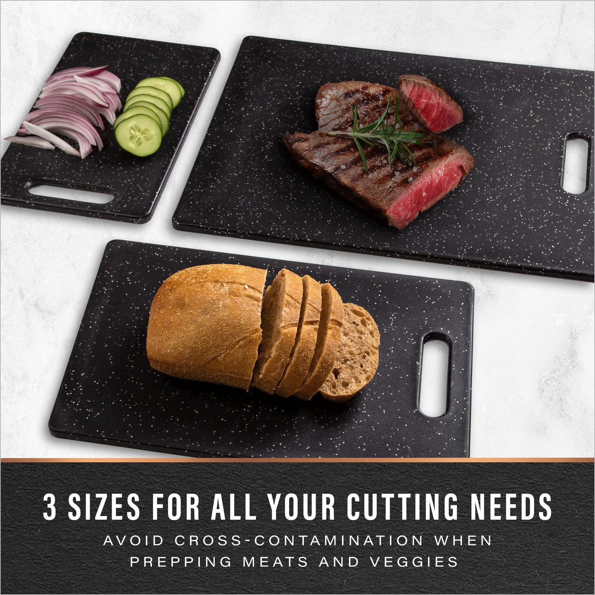 BINO large cutting board ready for big items like squash or celery.