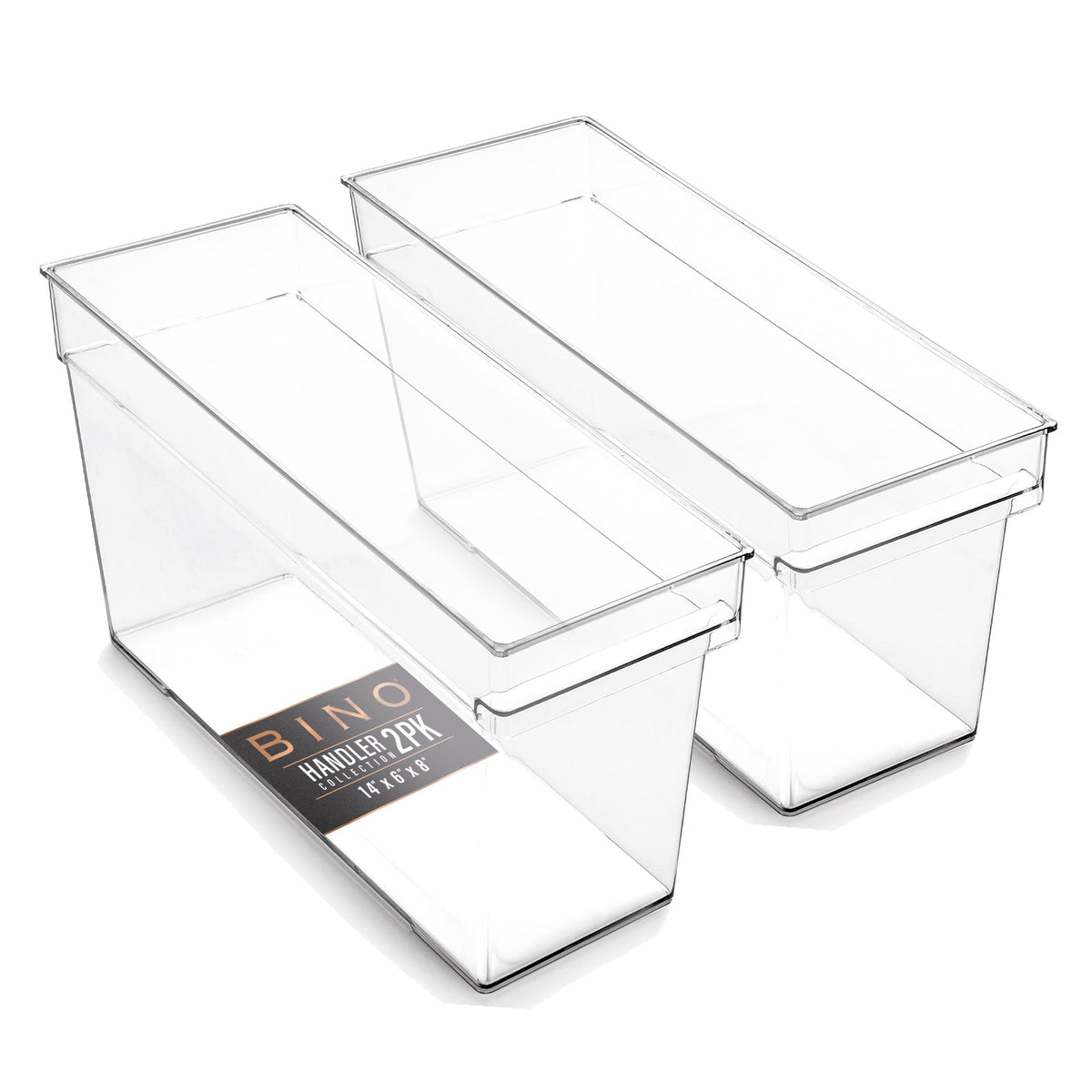 BINO Handler Collection medium-deep storage bin front view for pantry organization