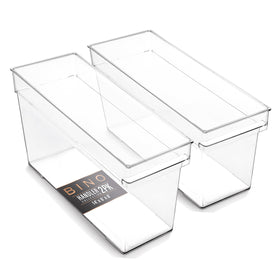 BINO Handler Collection medium-deep storage bin front view for pantry organization