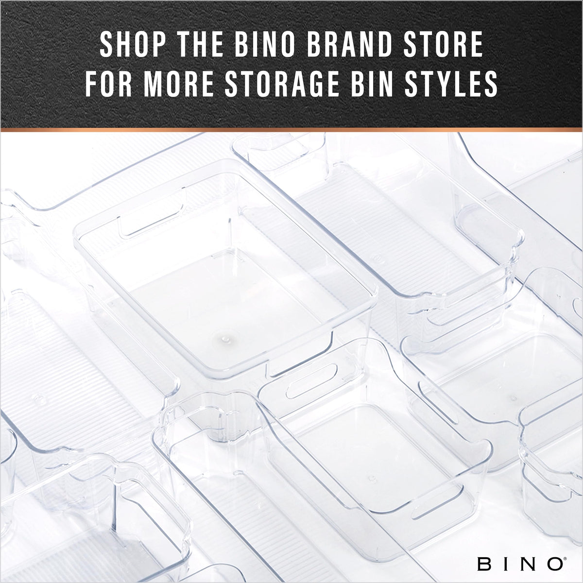 BINO large bin in laundry room aids sorting and decluttering.