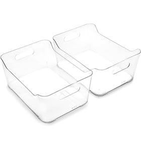 BINO large clear storage bin front view open-top for quick access and visibility