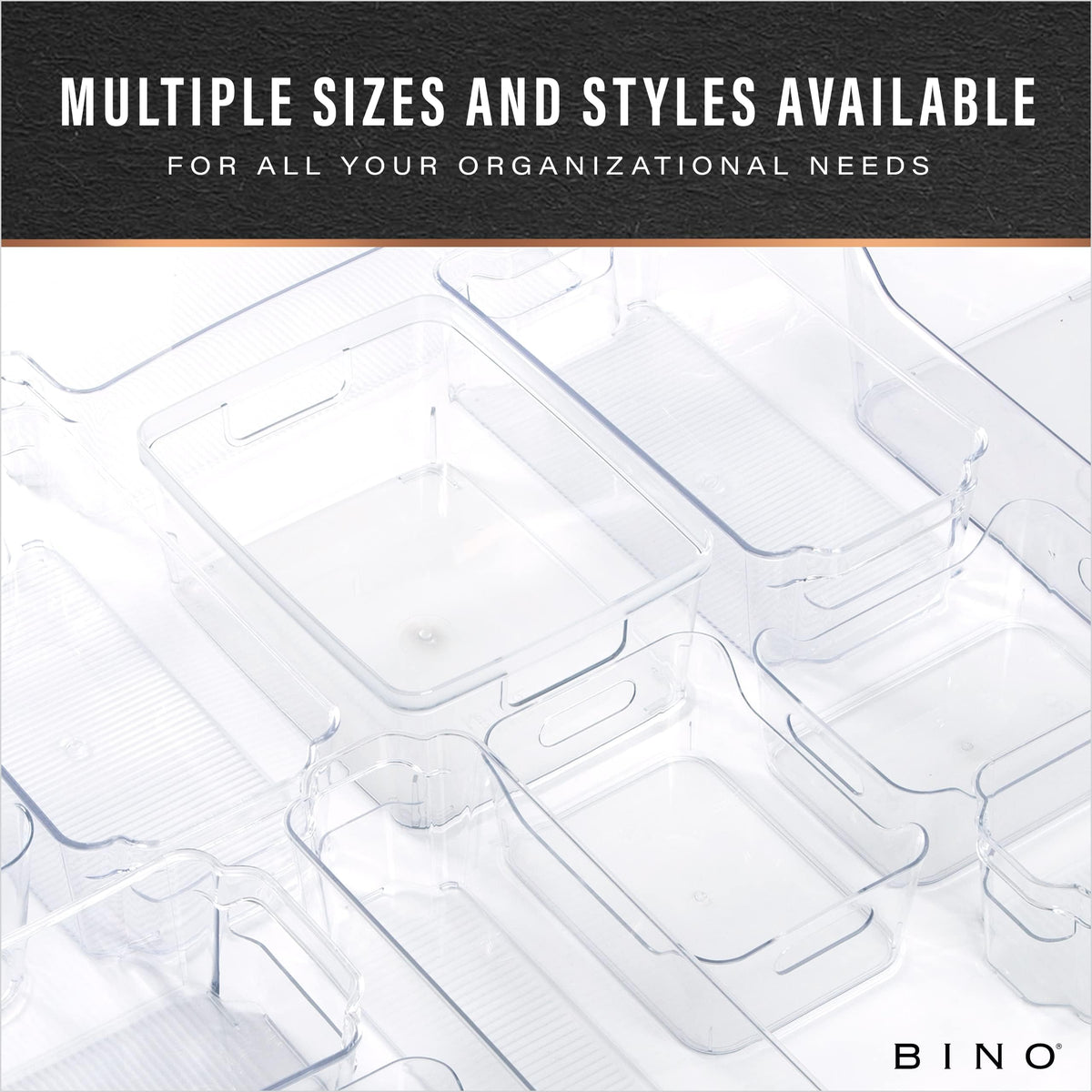 BINO laundry bin clear for sorting and storing supplies.