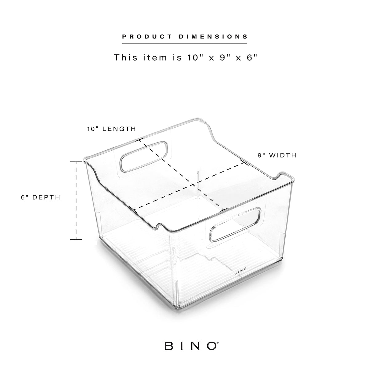 BINO Lodge cabinet organization bin with handles for portable use.