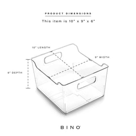 BINO Lodge cabinet organization bin with handles for portable use.