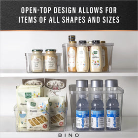 BINO Lucid small bin in pantry optimizing space and quick item finding