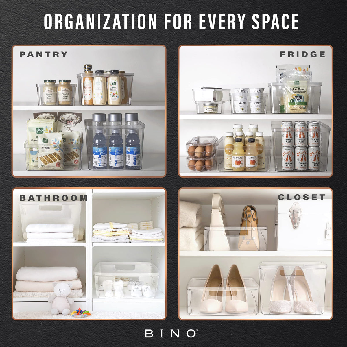 BINO Lucid small bin rounded corners and elevated bottoms for stability