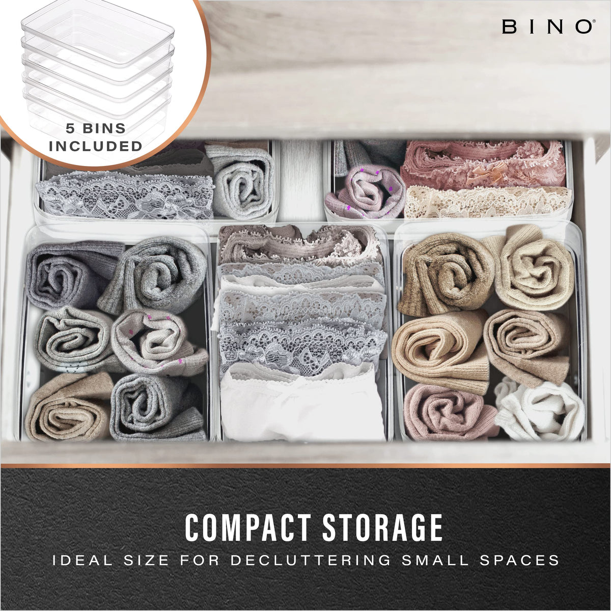 BINO Lucid fridge organizer bin keeps produce neatly separated and visible