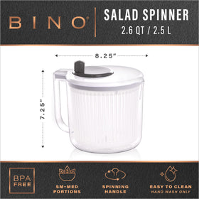 BINO salad spinner built-in drain system enables easy water removal.